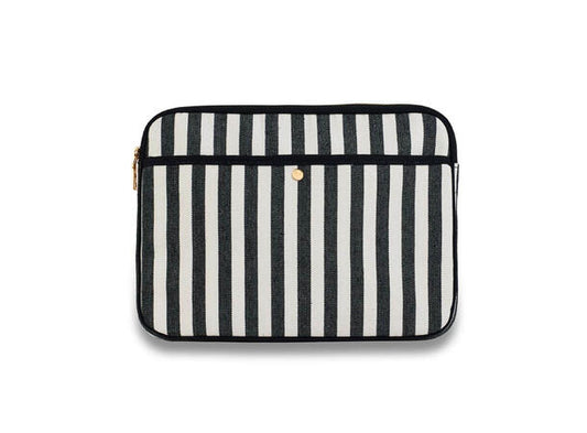 Fan Palm Laptop Sleeve Cotton Stripe