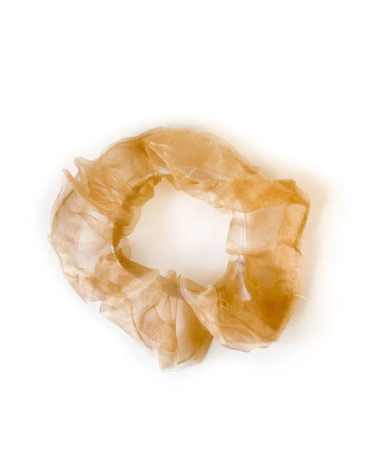 ORGANZA SCRUNCHIE GLOSSY GOLD