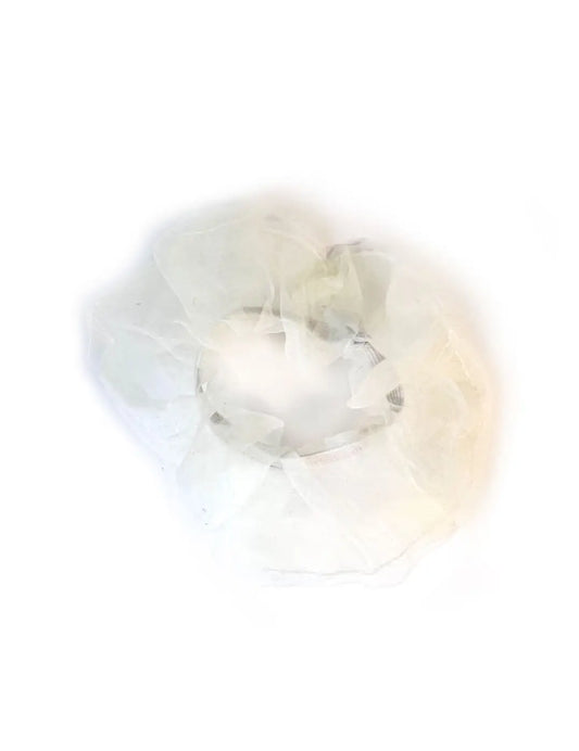 ORGANZA SCRUNCHIE WHITE