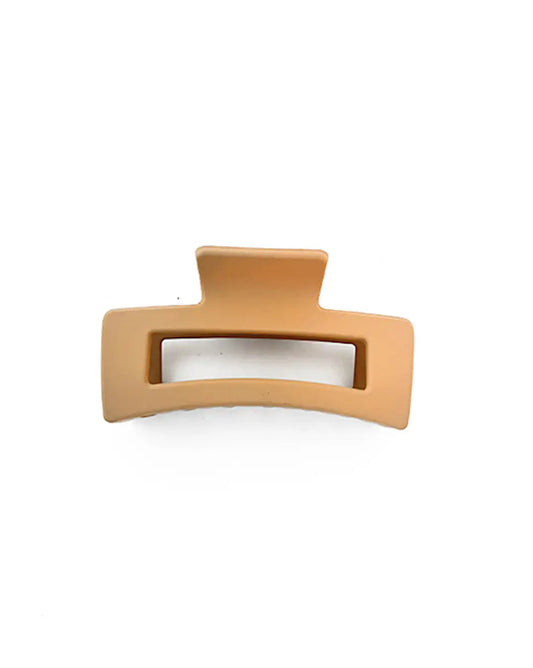 HAIRCLIP MATTE SQUARE BEIGE