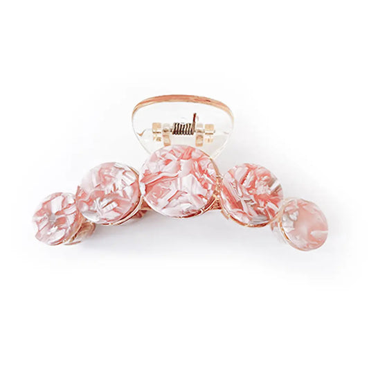 HAIRCLIP BUBBLY MARBLE PINK 9CM